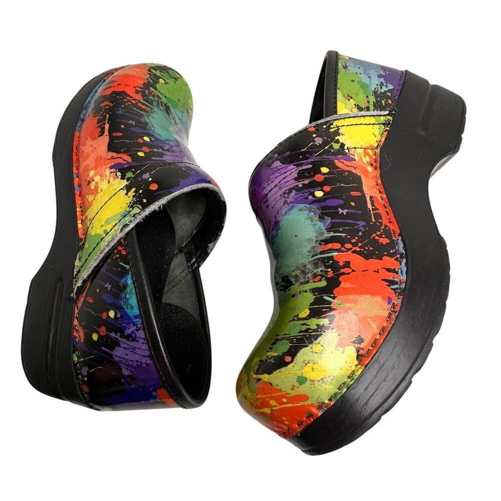 Dansko Multicolor Paint-Splash Clogs - Picture 14 of 16